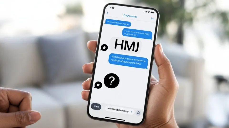 Examples of what do hmj mean in text in Conversation