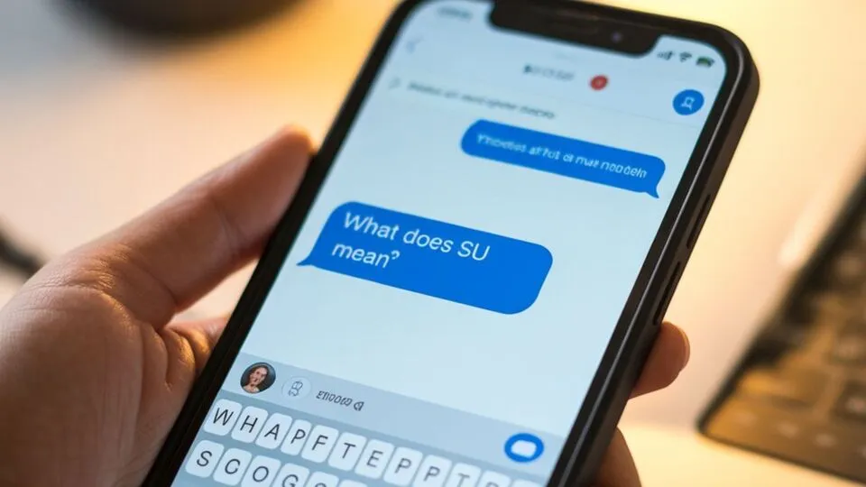 Examples of what do su mean in text in Conversation