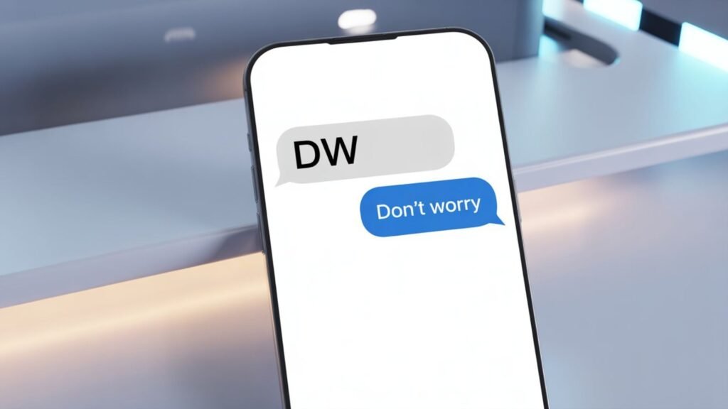 💬 Examples of What Does DW Mean in Text Message in Conversation