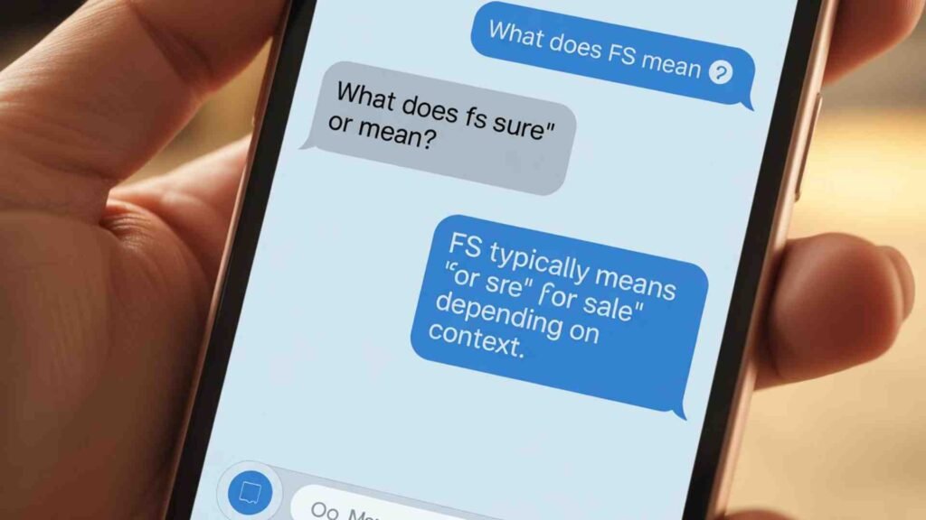 Examples of What Does FS Mean in Text Message in Conversation