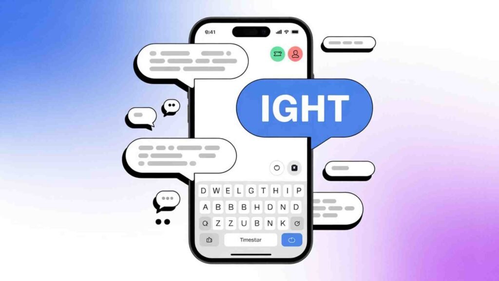 Examples of what ight mean in text in Conversation