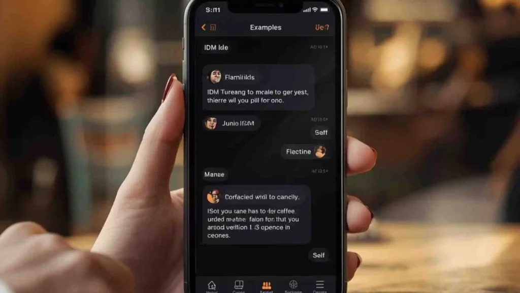 Examples of IDM Mean in Text in Conversation