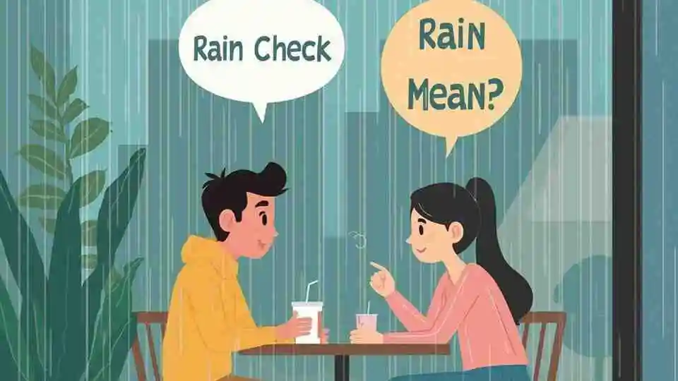 Examples of What Does Rain Check Mean in Text in Conversation