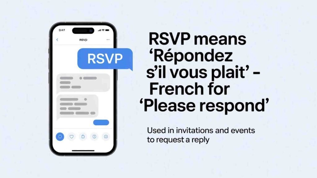 Examples of what does rsvp mean in text in Conversation