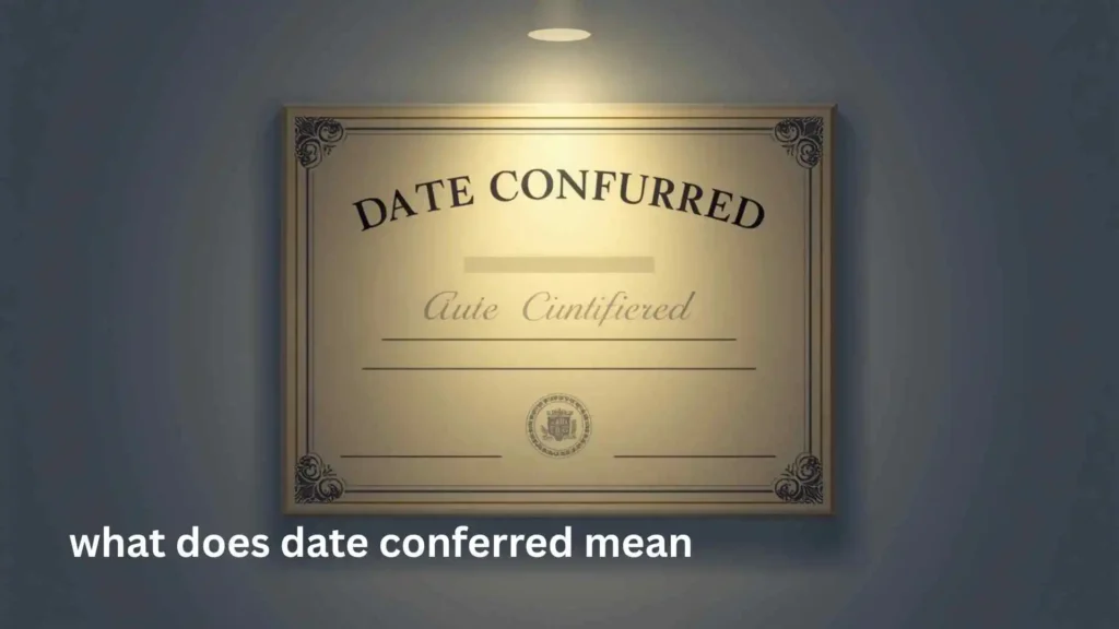 what does date conferred mean