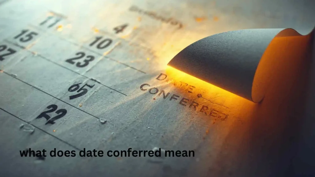what does date conferred mean