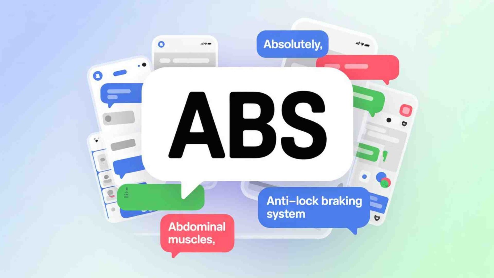 what does abs mean in text