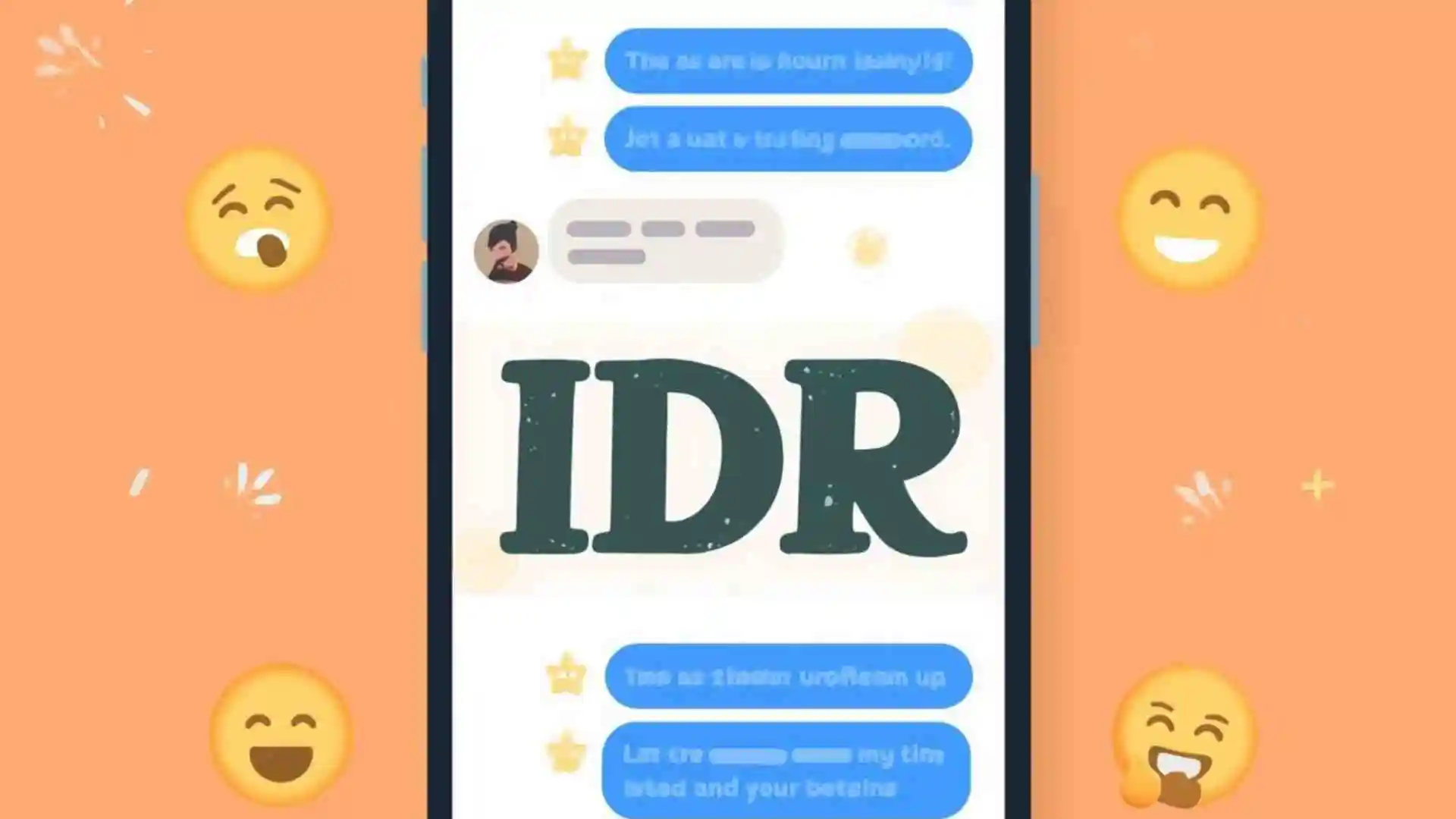 what does idr mean in text