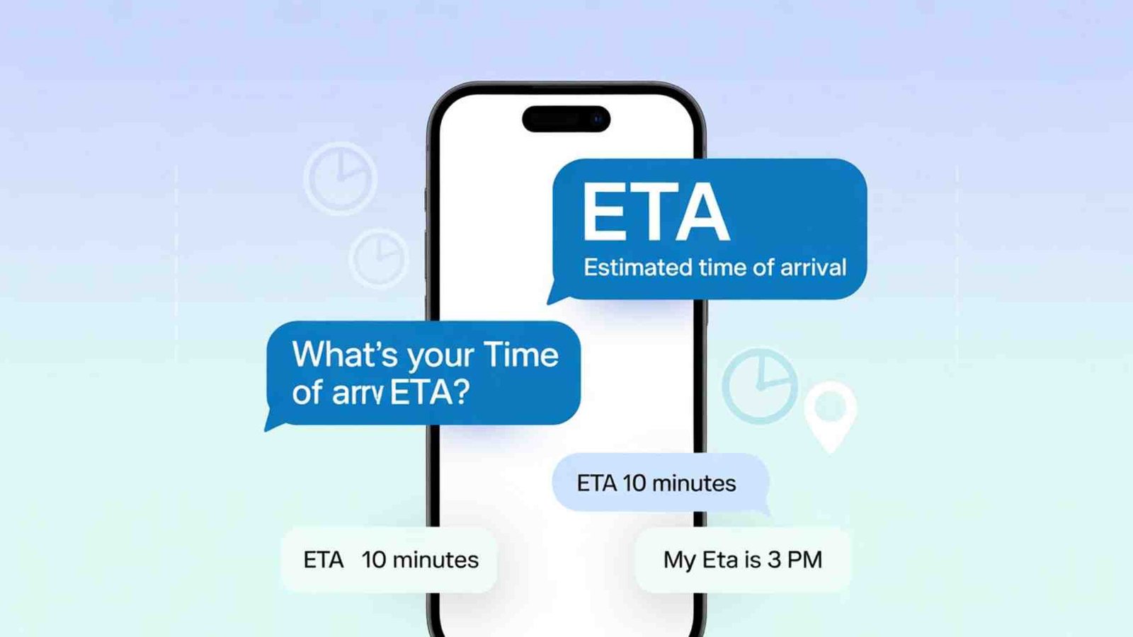what is eta mean in text